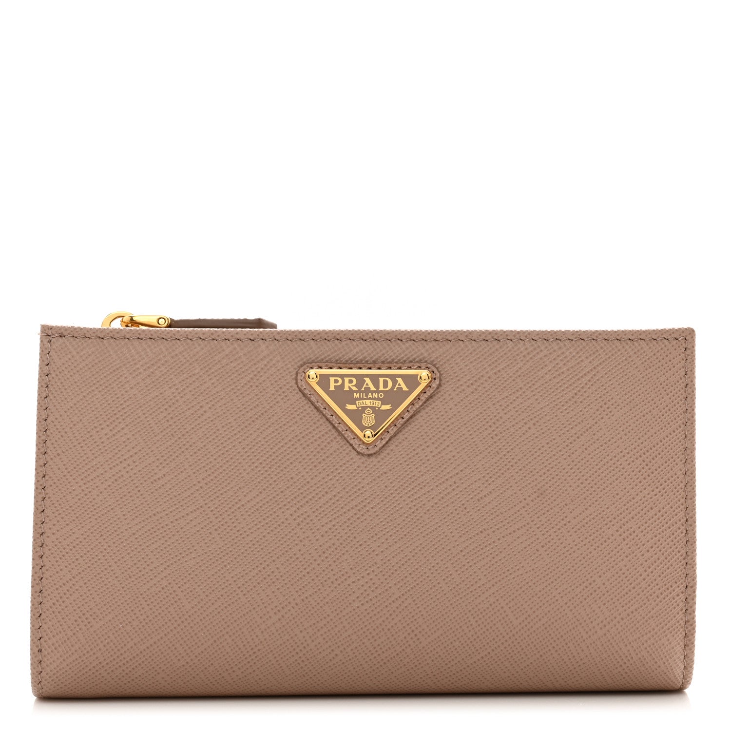 Prada Saffiano Triangle Continental Wallet Cammeo 1 of 8