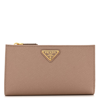 Prada Saffiano Triangle Continental Wallet Cammeo 1 of 8