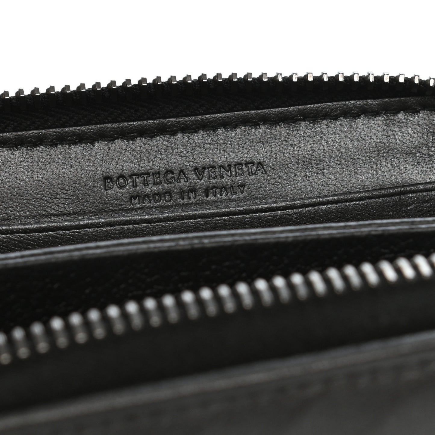 Nappa Intrecciato Zip Around Coin Purse Black