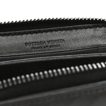 Bottega Veneta Nappa Intrecciato Zip Around Coin Purse Black 6 of 7