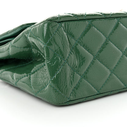 Chanel Distressed Patent Quilted 2.55 Reissue 227 Flap Green 9 of 10