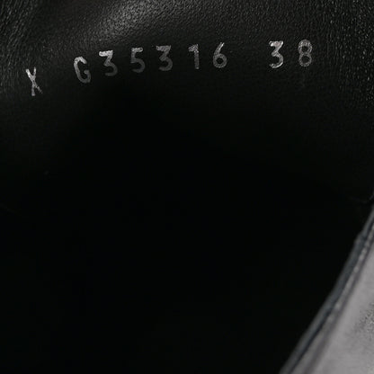 Chanel Lambskin Patent Calfskin CC Brogue Lace Up Oxfords 38 Black 10 of 11