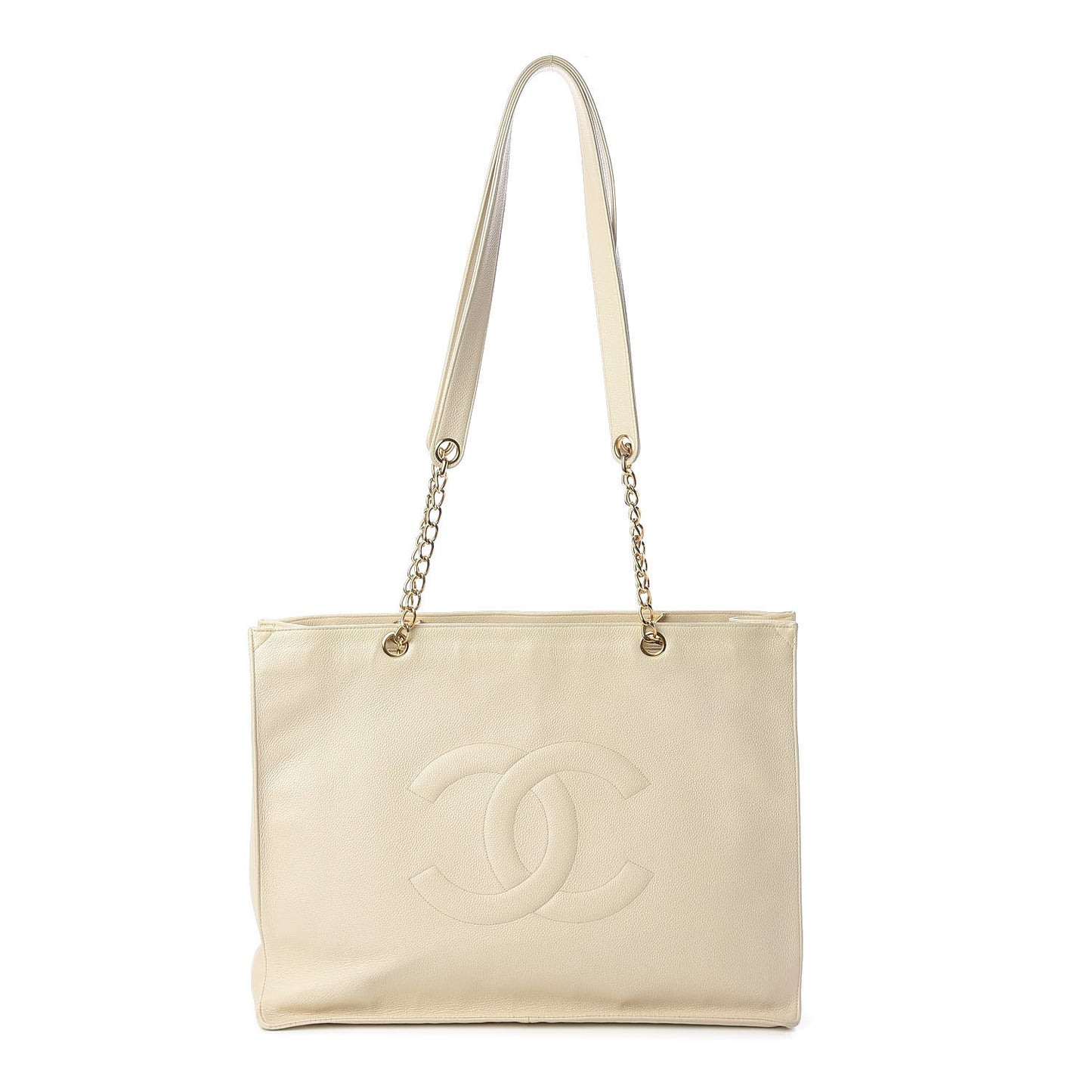 Caviar CC Shopper Tote Beige