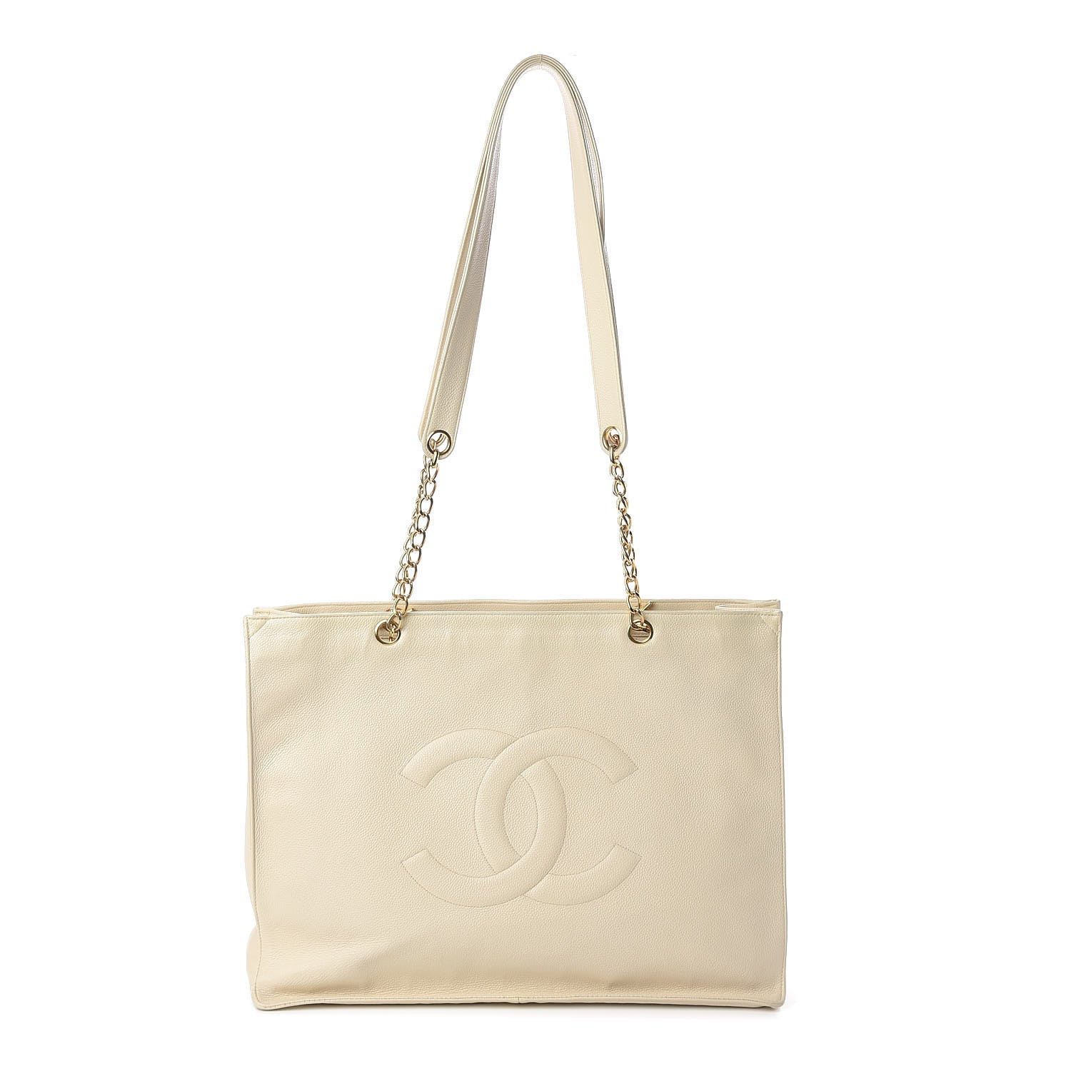 Chanel Caviar CC Shopper Tote Beige 1 of 12