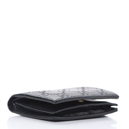 Gucci Guccissima Card Case Wallet Black 4 of 8
