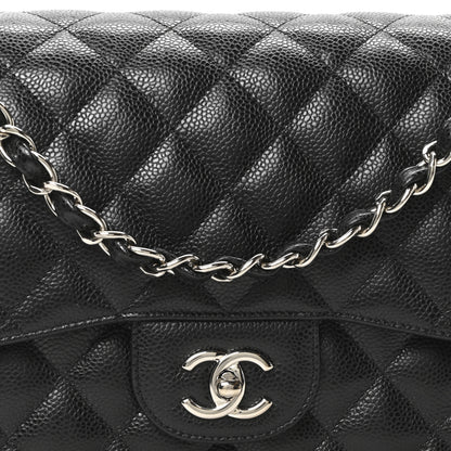 Chanel Caviar Quilted Jumbo Double Flap Black 8 of 11