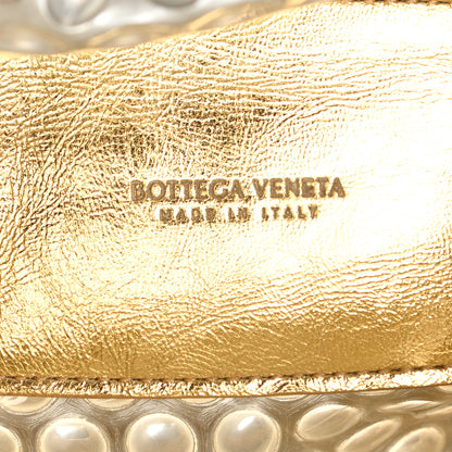 Bottega Veneta Metallic Fabric Bubble Wrap The Mini Pouch Gold 6 of 9