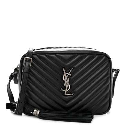 Saint Laurent Calfskin Matelasse Monogram Lou Camera Bag Black 1 of 9