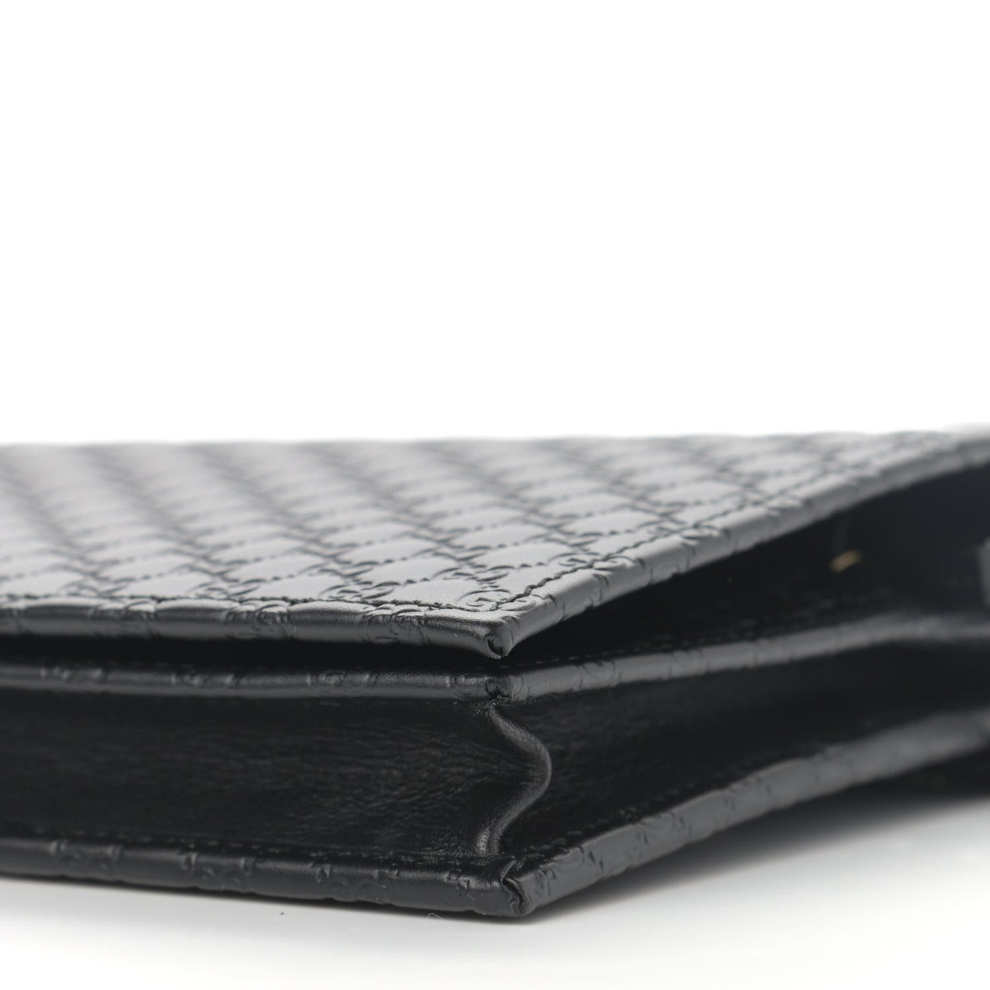Microguccissima Crossbody Wallet Black