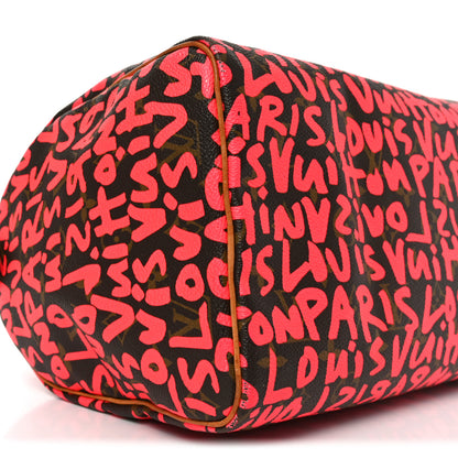 Louis Vuitton Monogram Graffiti Speedy 30 Fuchsia 9 of 10