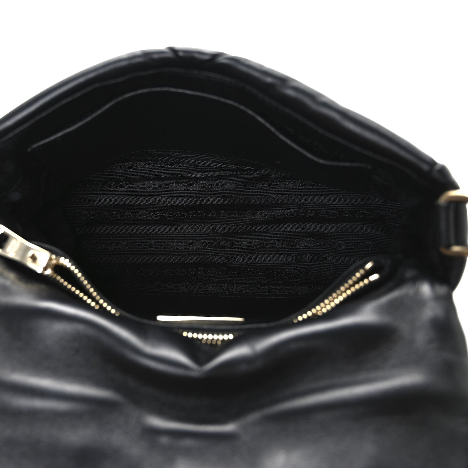 Prada Nappa Re-Nylon Triangle Quilted Patchwork System Flap Shoulder Bag Black 5 of 10