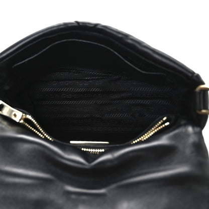 Prada Nappa Re-Nylon Triangle Quilted Patchwork System Flap Shoulder Bag Black 5 of 10
