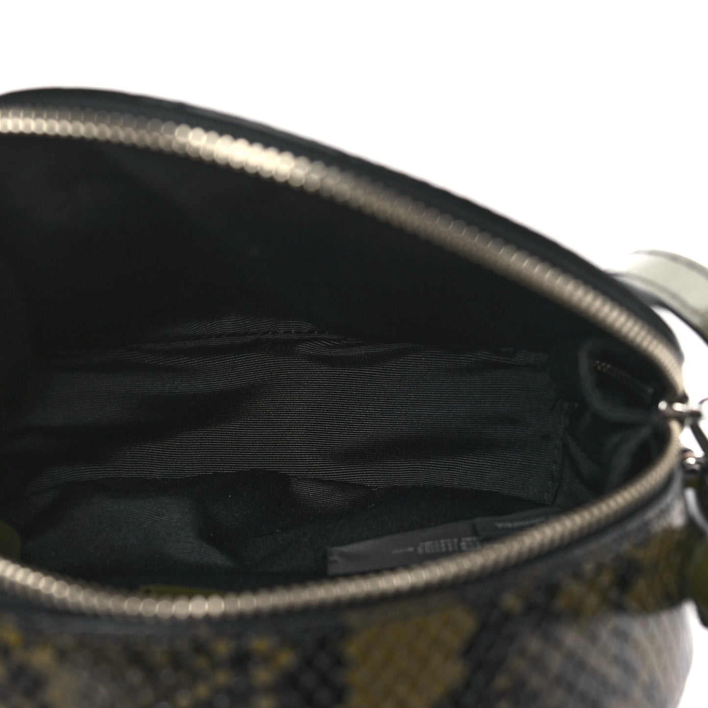 Snakeskin Embossed Circle Crossbody Dark Martini Olive Green