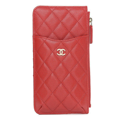 Chanel Caviar Quilted Classic iPhone Pouch Red 1 of 8