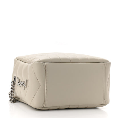 Saint Laurent Calfskin Y Quilted Monogram Small Loulou Bowling Bag Ivory 3 of 9