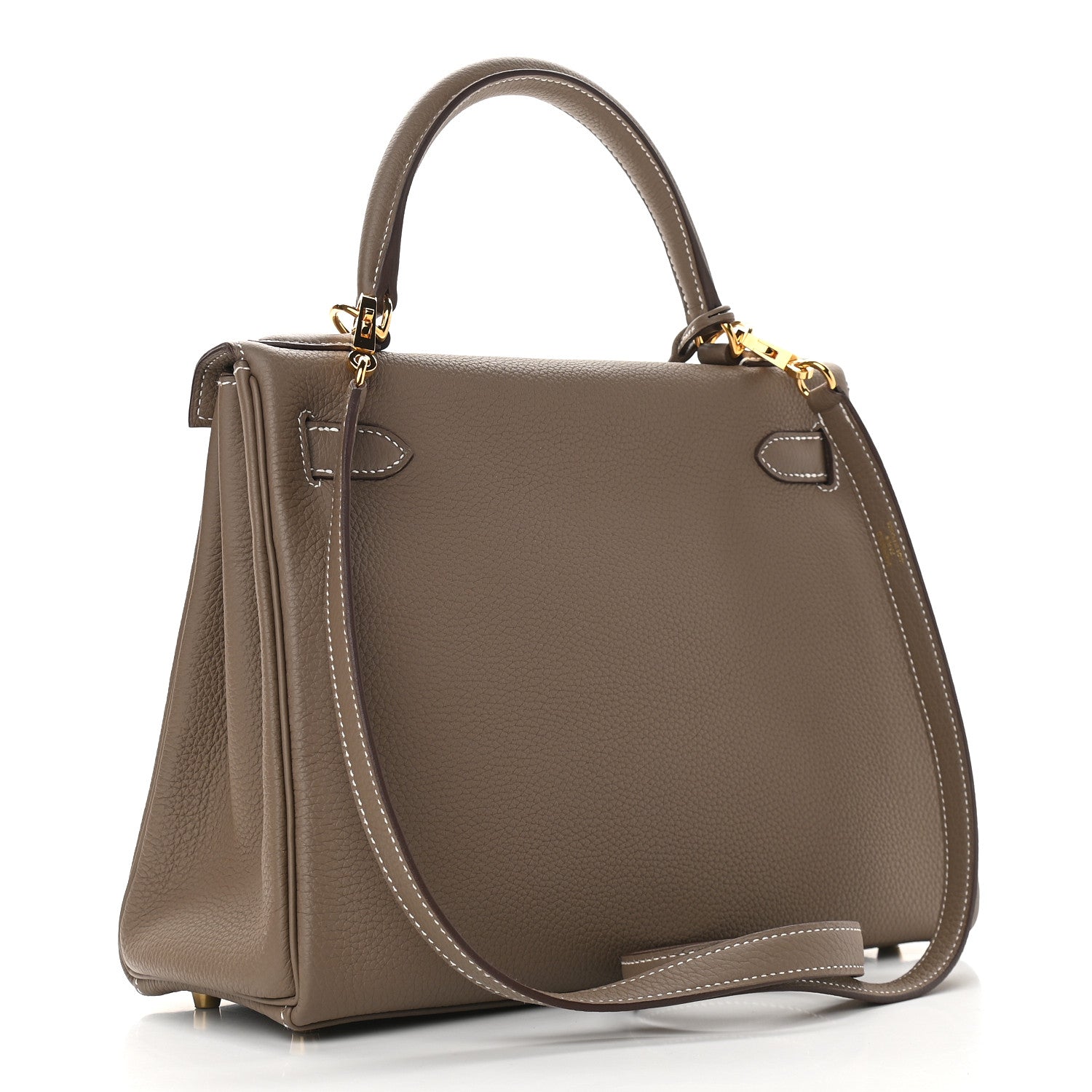 Hermes Togo Kelly Retourne 28 Etoupe 3 of 10