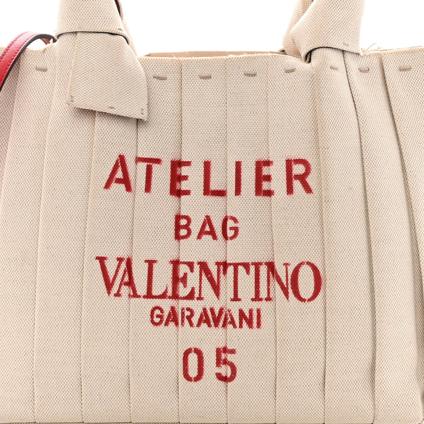 Canvas Atelier 05 Plisse Edition Medium Tote Bag Naturale