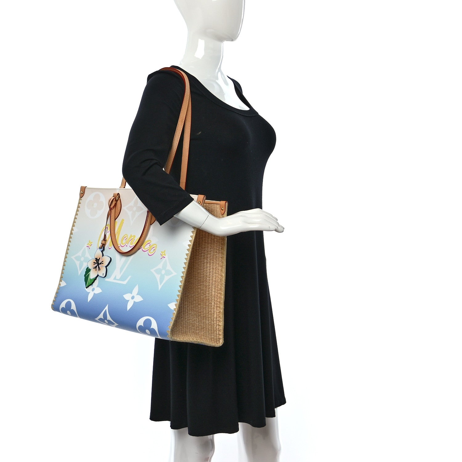 Louis Vuitton Monogram Giant Raffia Monaco By The Pool Onthego GM Blue 3 of 8