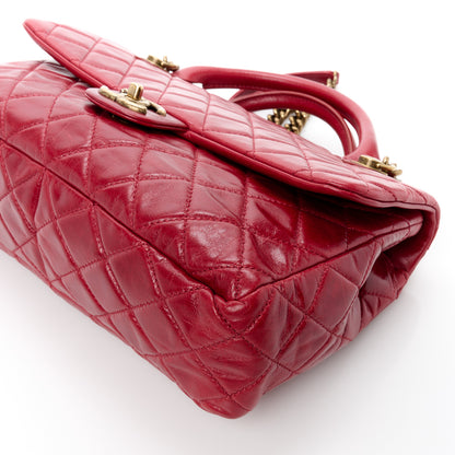 Chanel Glazed Calfskin Castle Rock Medium Flap Red 11 of 14