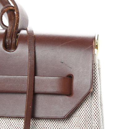 Hermes Toile Vache Calfskin Herbag 30 PM Natural Havane 19 of 19