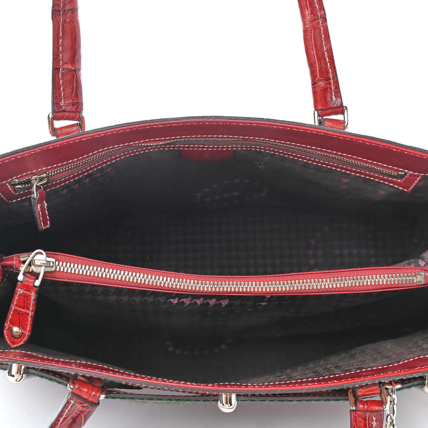 Crocodile Lock Tote Red