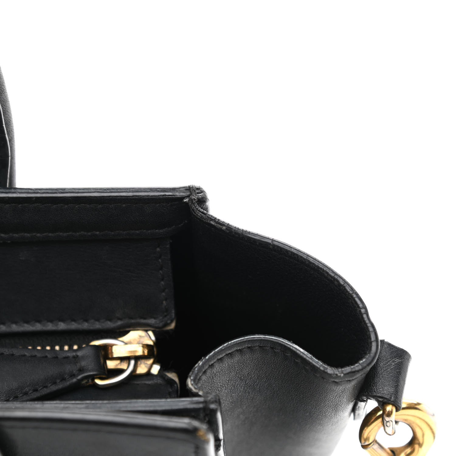 Celine Smooth Calfskin Nano Luggage Black 16 of 17