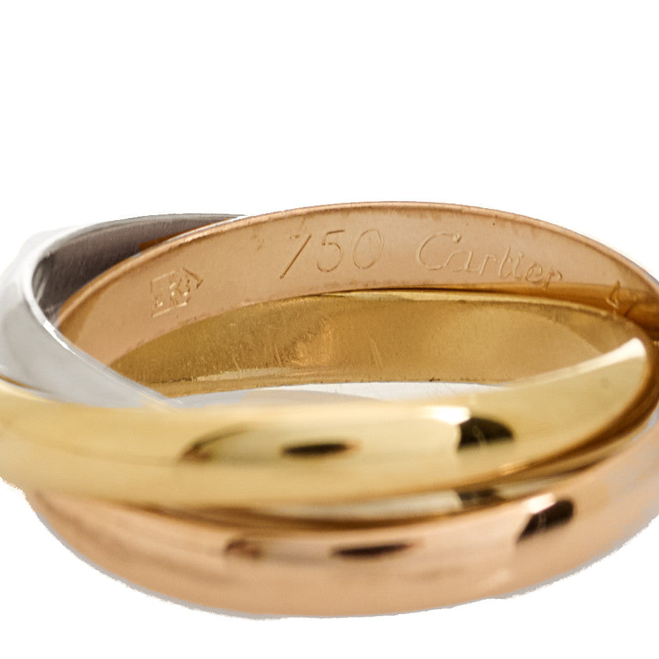 18K Pink Yellow White Gold Small Trinity Ring 47 4