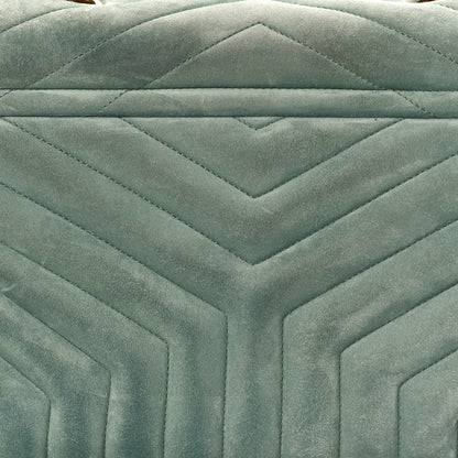 Saint Laurent Suede Y Quilted Monogram Medium Loulou Chain Satchel Vert Opaline 7 of 9