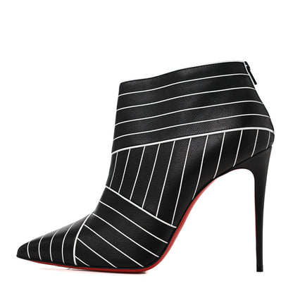 Christian Louboutin Calfskin Josselyn 100 Booties 41 Black White 1 of 11