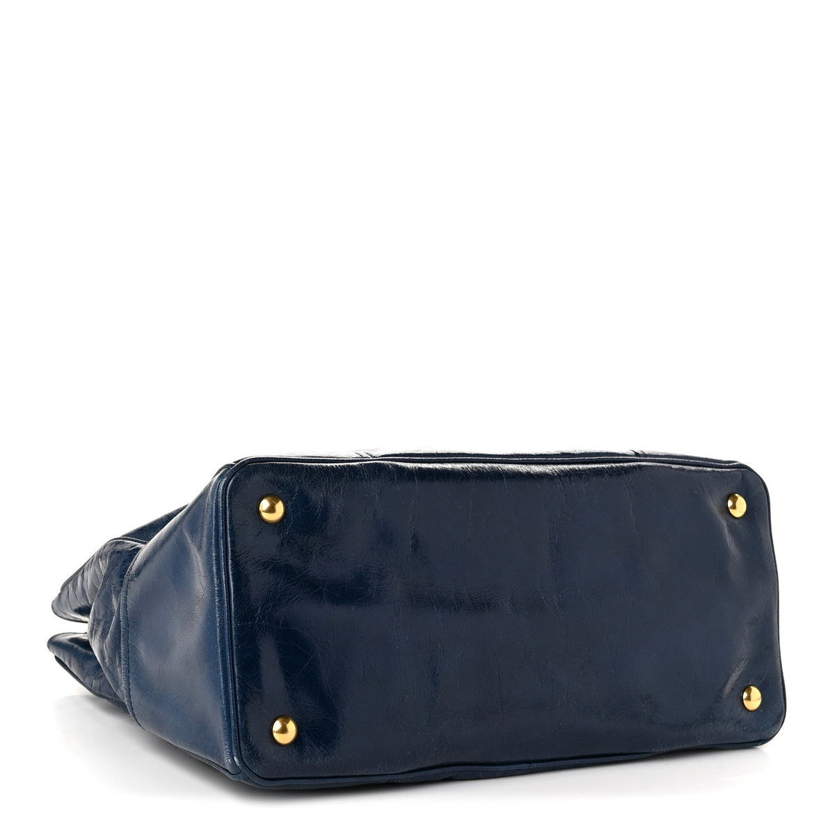 Miu Miu Vitello Shine Top Handle Satchel Cobalto 4 of 10