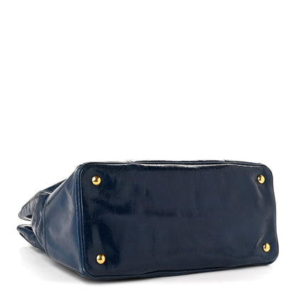 Miu Miu Vitello Shine Top Handle Satchel Cobalto 4 of 10