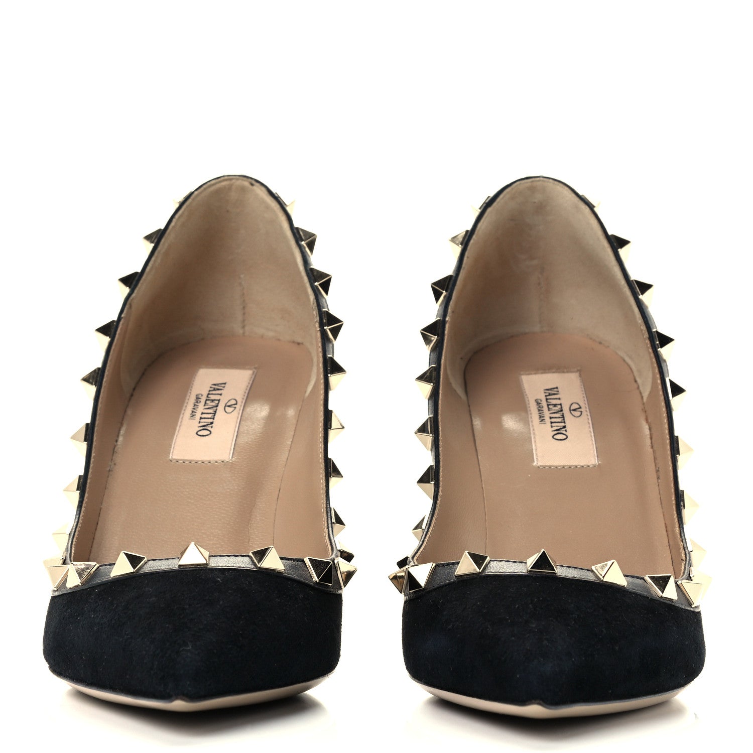 Valentino Garavani Suede Rockstud 85mm Pumps 37 Black 3 of 11