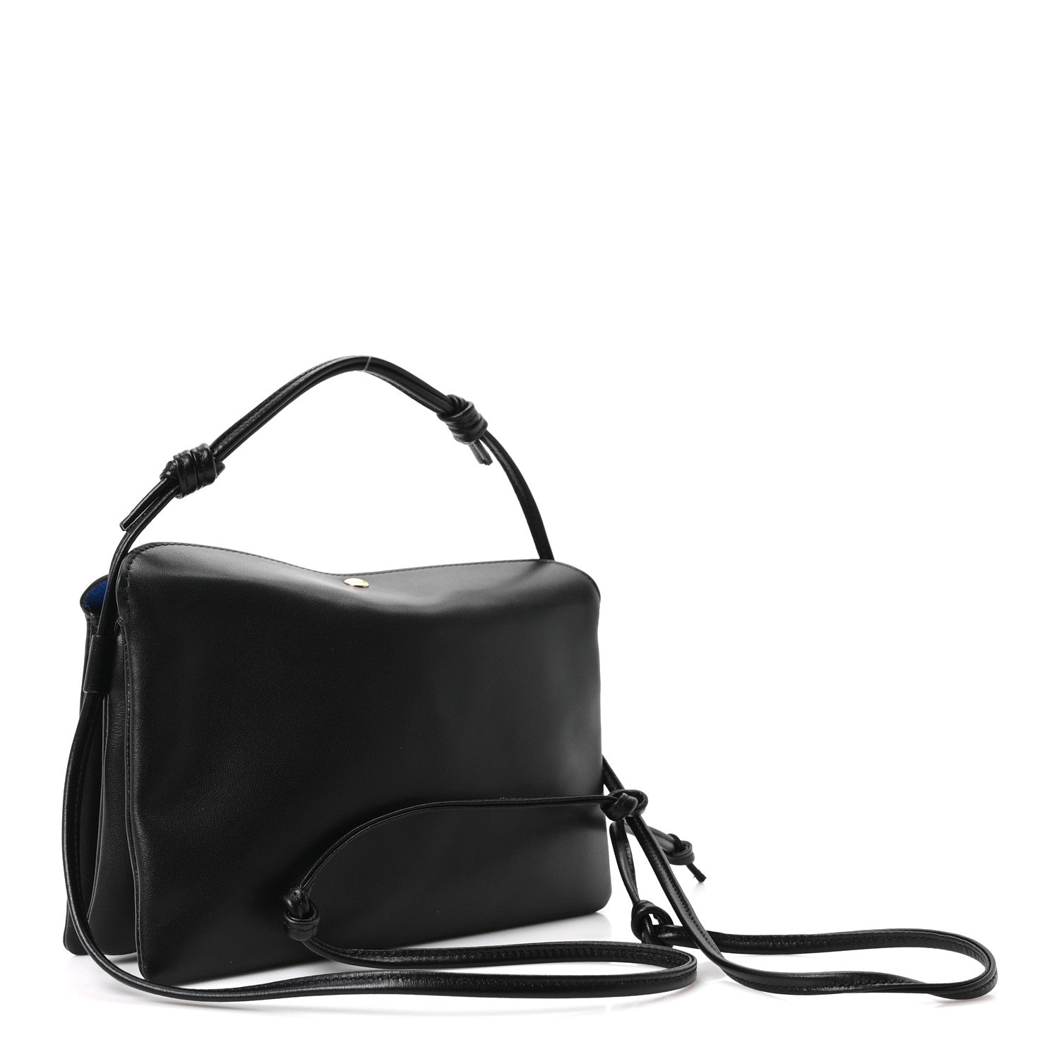 Celine Smooth Lambskin Trio Flap Crossbody Bag Black 3 of 10