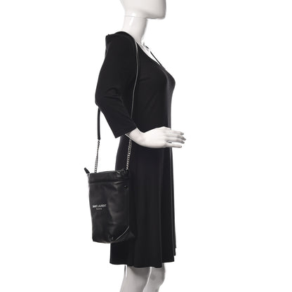 Saint Laurent Lambskin Small Teddy Bucket Bag Black 2 of 11