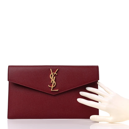 Saint Laurent Grain De Poudre Uptown Pouch Opyum Red 2 of 9