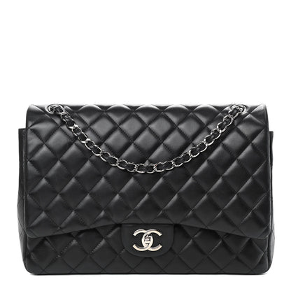 Chanel Lambskin Quilted Maxi Double Flap Black 1 of 8