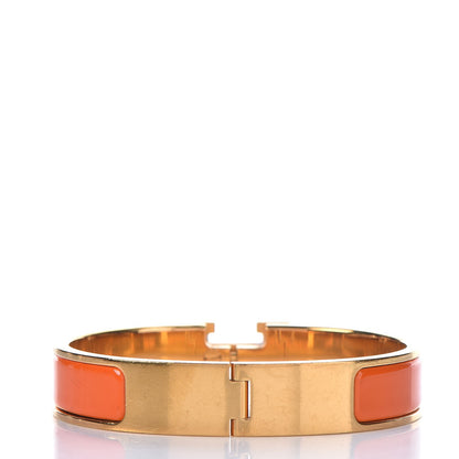 Hermes Enamel Narrow Clic Clac H Bracelet PM Orange 3 of 5