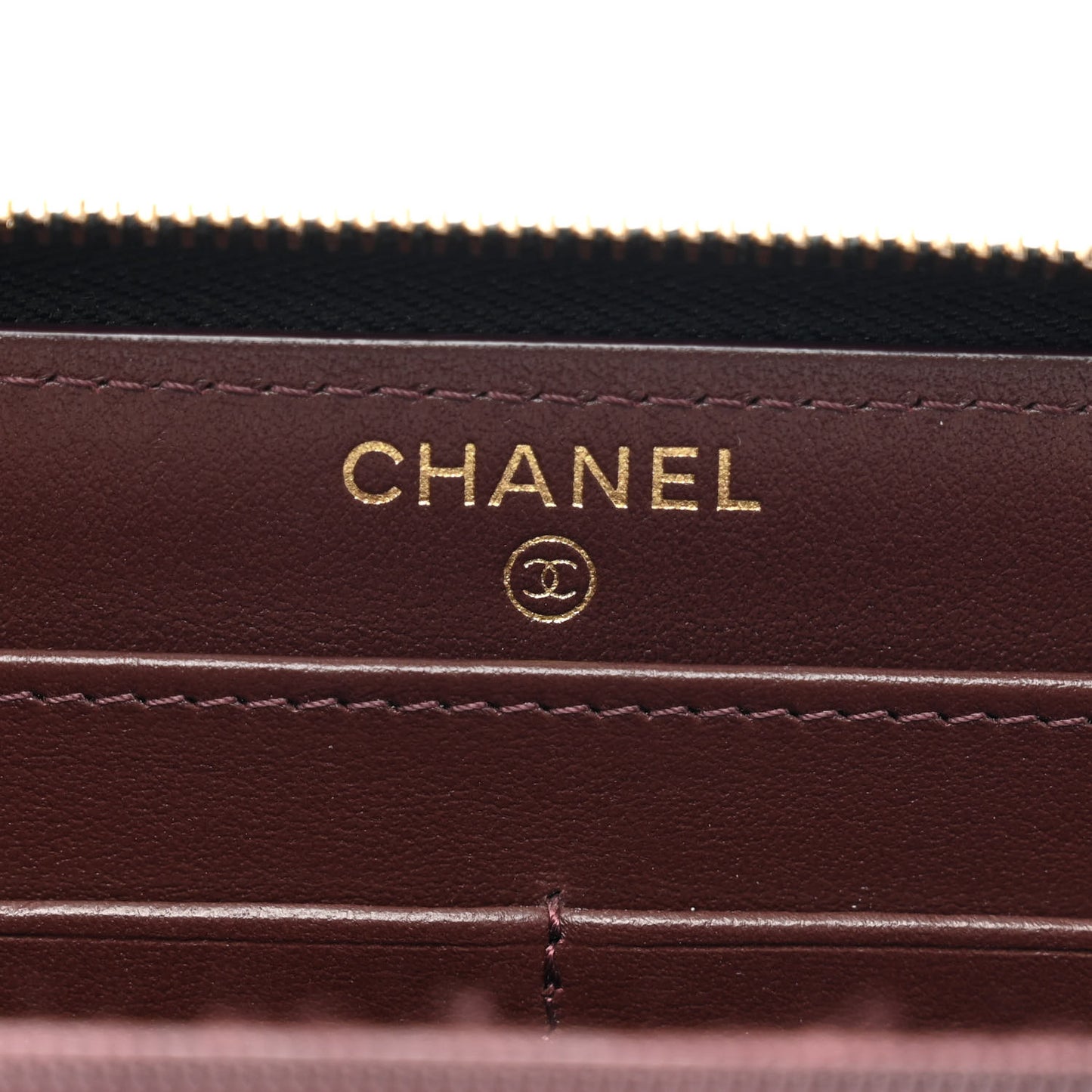 Caviar Quilted Large Gusset Zip Around Wallet Black