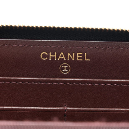 Chanel Caviar Quilted Large Gusset Zip Around Wallet Black 6 of 10