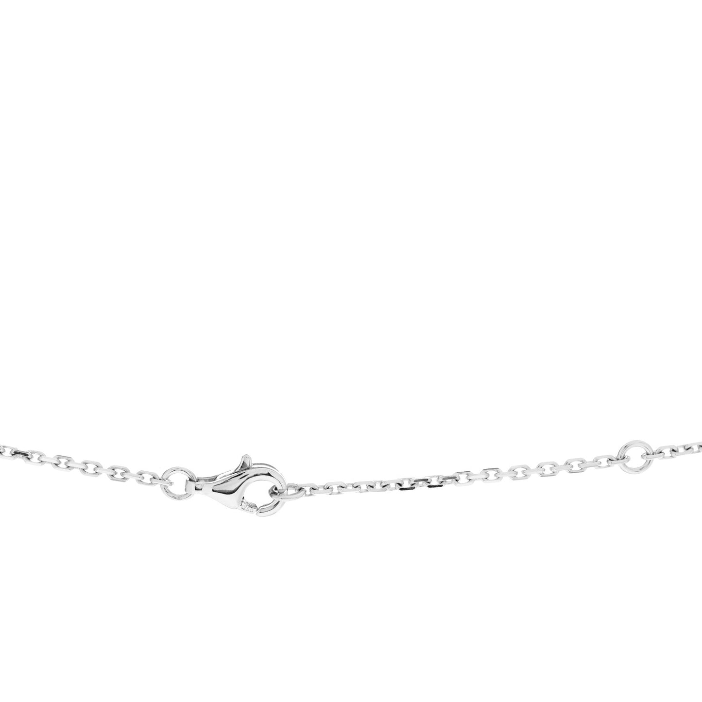 18K White Gold Diamond Agate Camelia Sculpte Pendant Necklace