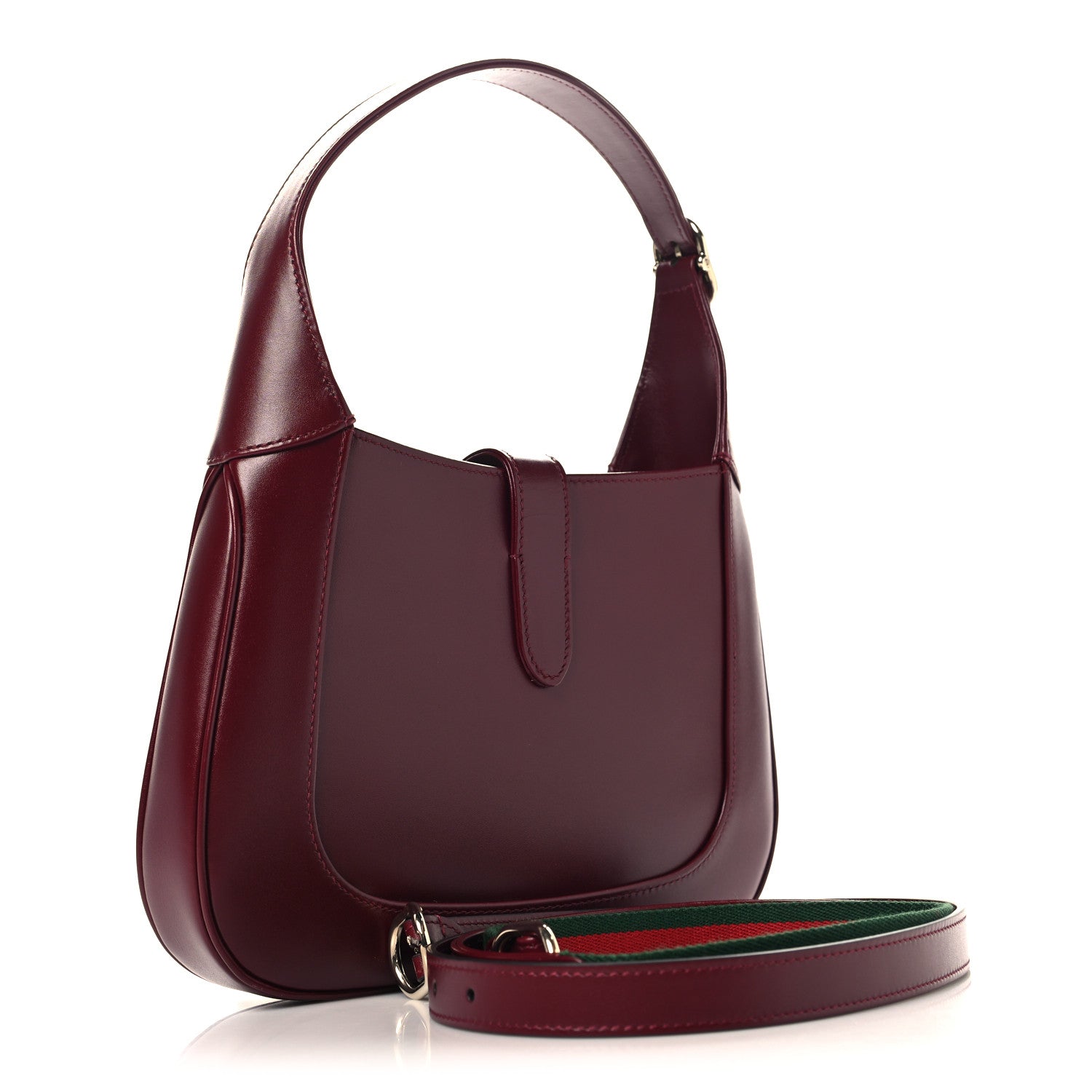 Gucci Ancora Calfskin Web Medium Jackie 1961 Hobo Rosso 3 of 11