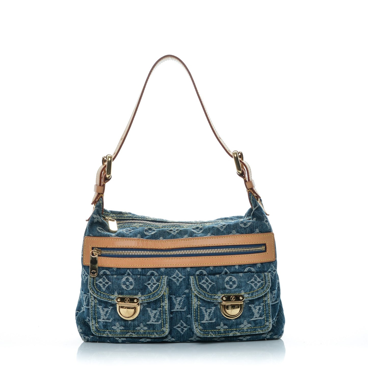 Monogram Denim Baggy PM Blue