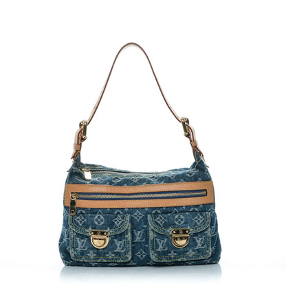 Louis Vuitton Monogram Denim Baggy PM Blue 1 of 7
