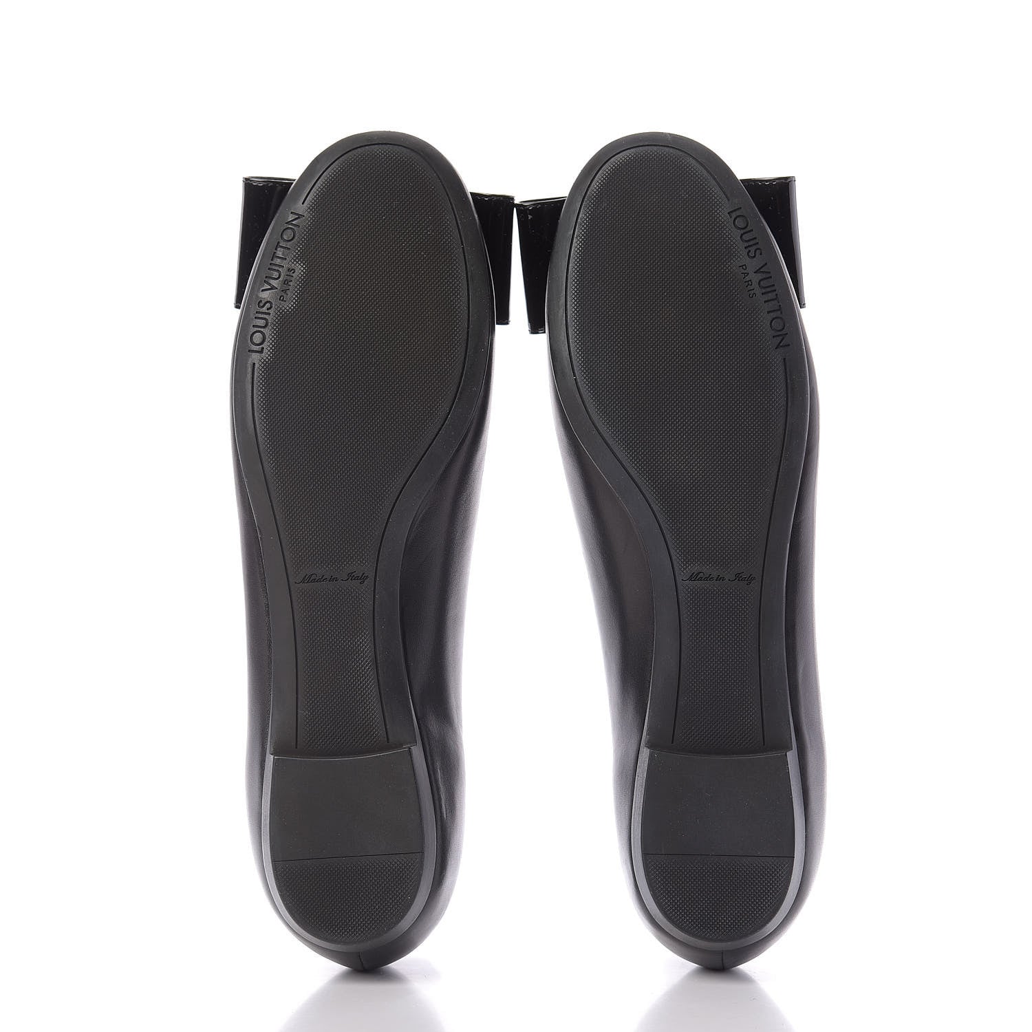 Louis Vuitton Calfskin Patent Bow Uniformes Ballet Flats 37 Black 6 of 14
