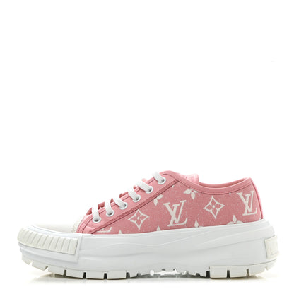 Louis Vuitton Denim Monogram Squad Sneakers 36 Pink 1 of 10