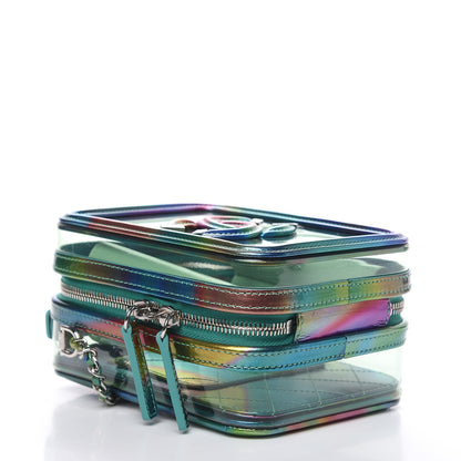 Chanel PVC Patent Calfskin Patent Lambskin Vertical Vanity Case Green 4 of 10