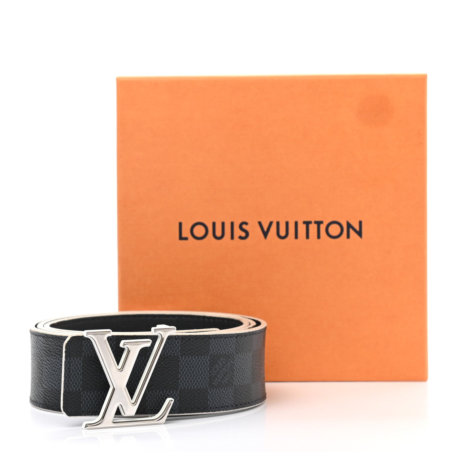 Louis Vuitton Damier Cobalt Calfskin 40mm LV Initiales Reversible Belt 95 38 7 of 7
