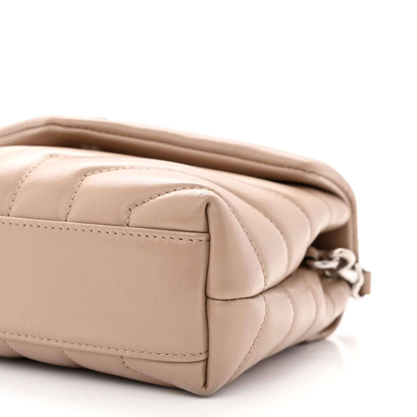 Calfskin Y Quilted Monogram Toy Loulou Crossbody Bag Gold Sand