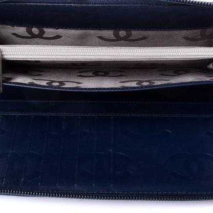 Chanel Calfskin Cambon Zip Around Organizer Wallet Navy 5 of 6