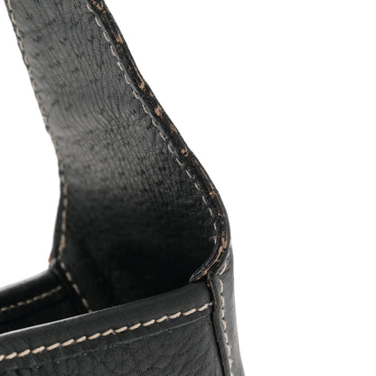 Salvatore Ferragamo Calfskin Gancini Lock Hobo Black 11 of 13